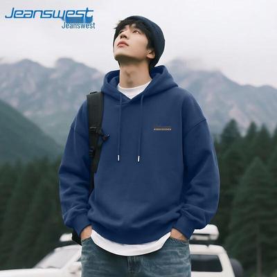Мужская толстовка с капюшоном и принтом букв Jeanswest