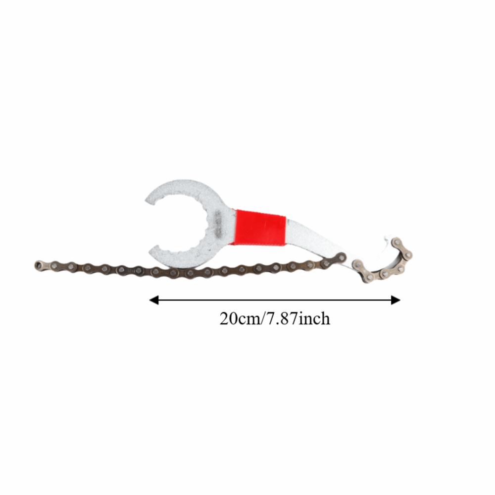 20cm Length Freewheel Wrench Stainless Steel Sprocket Remover Wrench Bike Chain Whip  Bike Repair