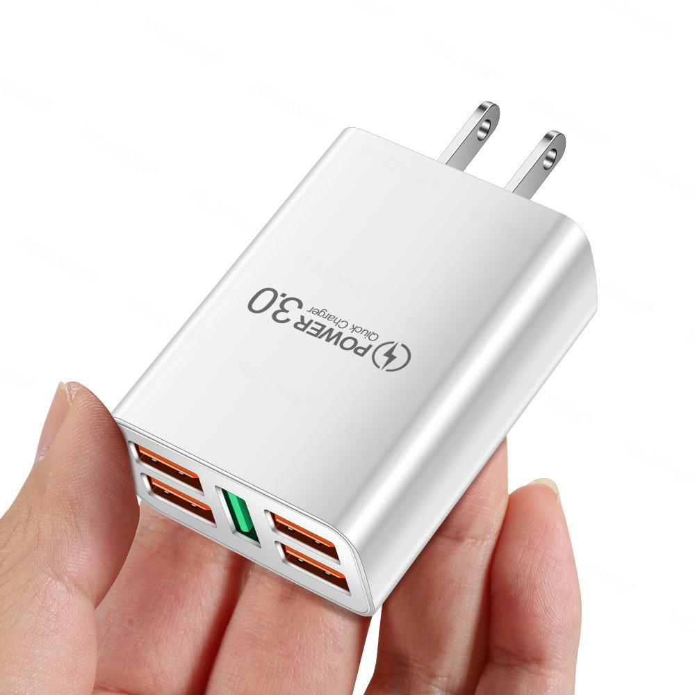VAORLO Зарядное устройство для телефона 5.1A, 5 USB-портов, быстрая зарядка, зарядное устройство ЕС, США для iphone 11pro 11 13pro, быстрая зарядка