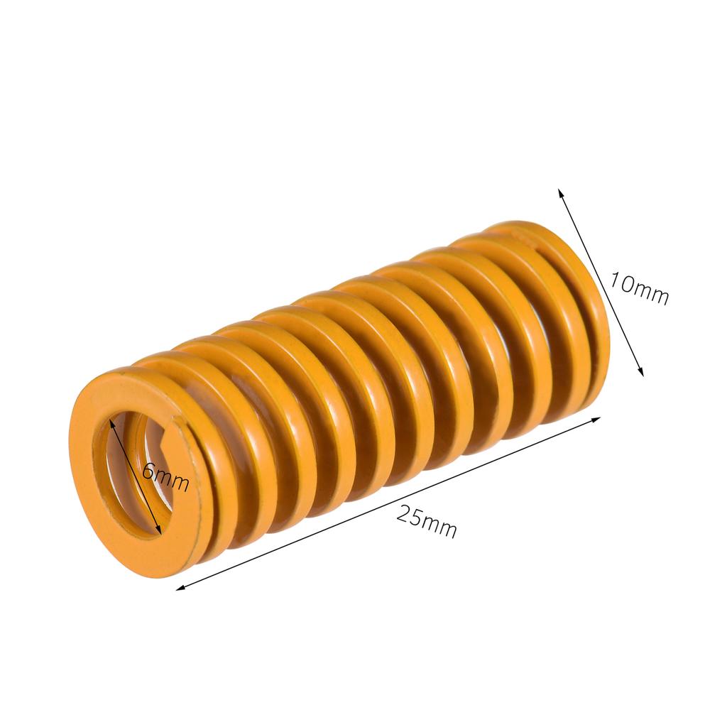 Yellow Mould Springs Heated Bed Compression Die Spring 10mm OD 25mm Length Compatible with Creality CR 7 CR 8 CR 10 CR
