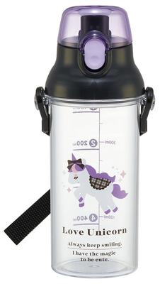 Бутылка для воды Skater Clear Plastic 480 мл Love Unicorn со шкалой для контроля гидратации для детей PSB5TRC-A