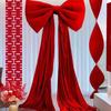 Oversized Christmas Giant Bow Handcrafted Ribbon Wall Decor Creative Large Bow Backdrop  Room Decor