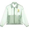 Li Ning Color Block Letter Zipper Collar Loose Windbreaker Women Upper Clothing Ice-Green AFDU366-5