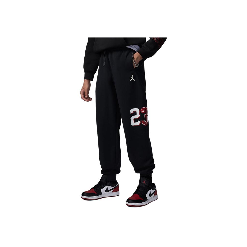 Jordan Knit Sports Pants Court Of Legends Casual Simple Drawstring Tapered Kids Bottoms Black II0270-010