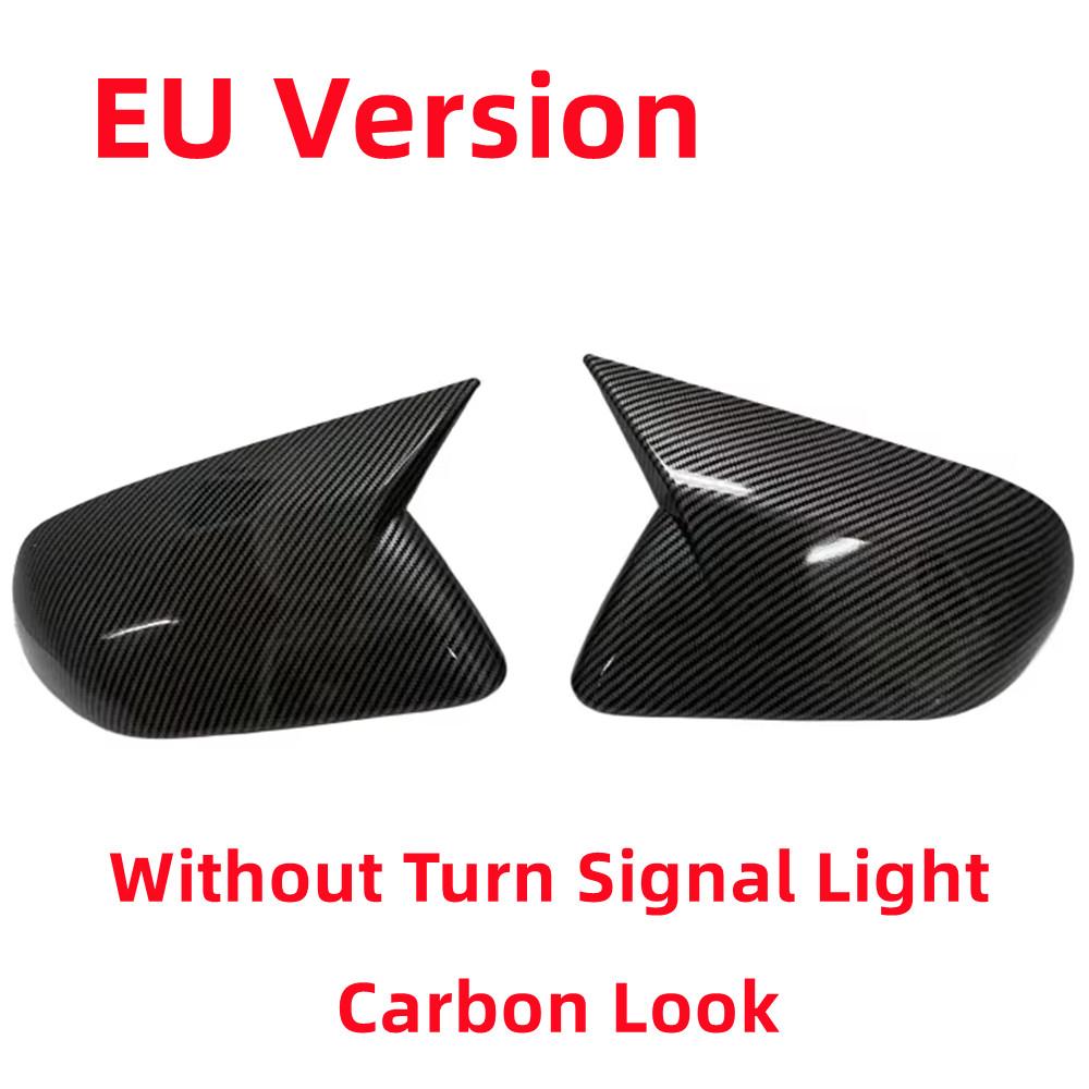 &  Version For Ford Mustang 2015-2024 Mirror Caps Pair Car Side Wing Rearview Mirror Cover Ox Horn Rearview