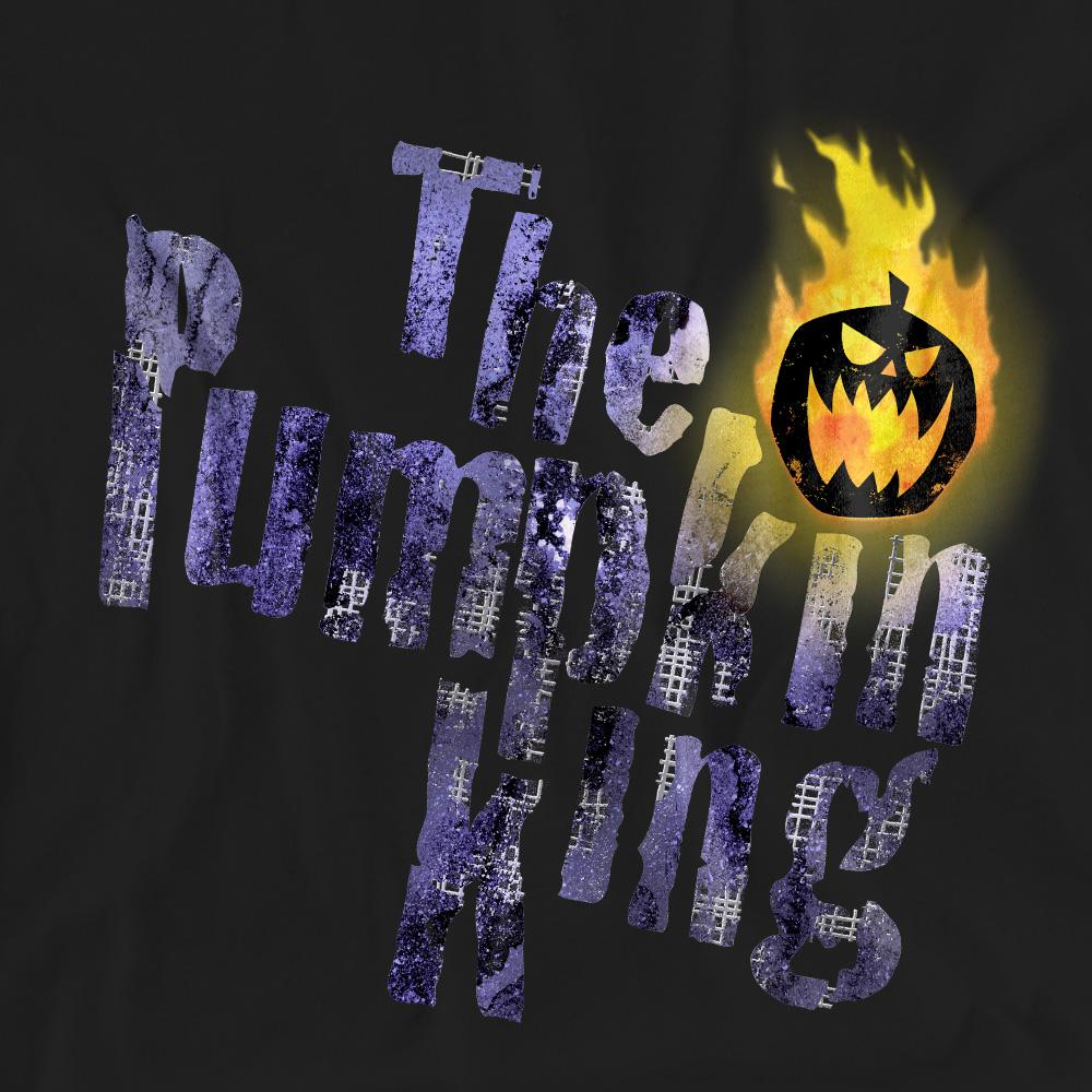 The Nightmare Before Christmas Unisex Adult Pumpkin King Text T-Shirt