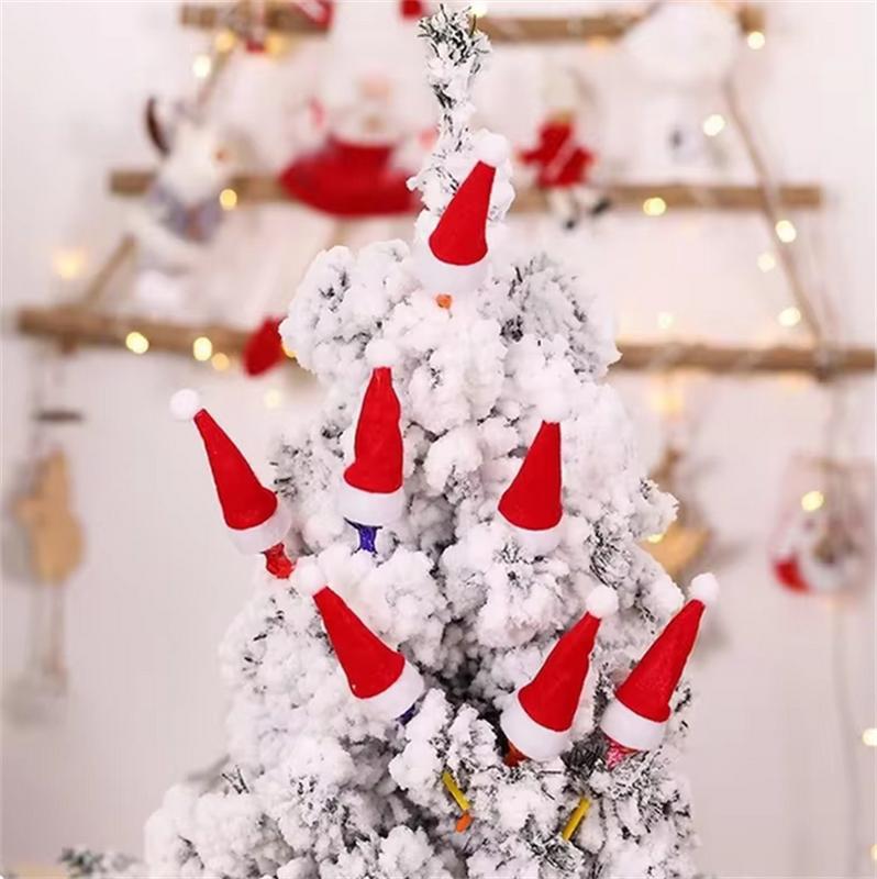 Простота Бутылка вина Шляпа Navidad Новогодний карманный нож Вилка Набор Рождественская шляпа Мини-держатель для вечеринки Сумка Декор Веселый рождественский ужин