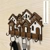 2D Flat House Key Holder Wood Decorative Key Hanger Gifts Wall Key Rack  Home Wall Decor