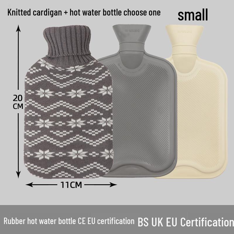 Explosion-Proof Hot Water Bottle: Rubber Design for Stomach and Feet, Long-Lasting Warmth
