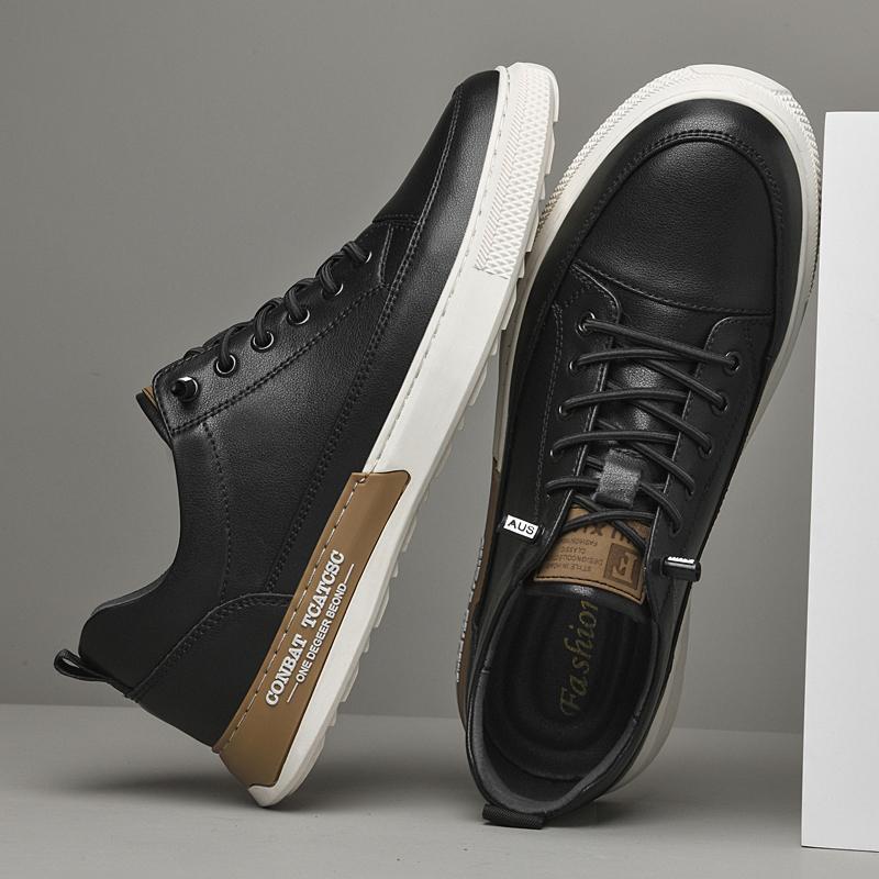 Модные мужские кроссовки из натуральной кожи, модная повседневная обувь, обувь для скейтборда для ежедневной носки, молодежные подростковые кроссовки, мужские кроссовки