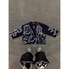 Unisex Y2K Dark Retro Harajuku Streetwear Oversized Long Sleeve Hooded Tee Black 3D Print Casual Sweatshirt