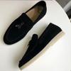Women Loafers Suede Leather Flat Walking Shoes Casual Shoes