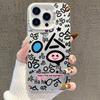 Чехол для Apple iPhone 17 со смайликом - Совместимый серебристый трансграничный чехол для 15 Pro Max, 14 Pro, 13, 16 Pro
