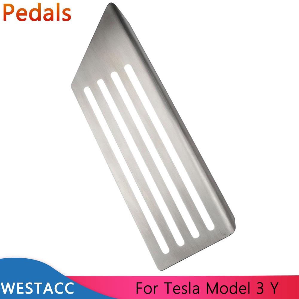 Алюминиевые автомобильные педали, мертвая педаль, подставка для ног, защитный чехол для педали Tesla Model 3 Model3 2017 2018   