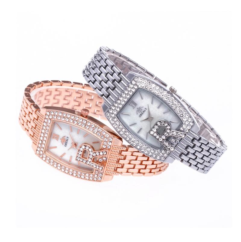 Мода Повседневные Стальной Браслет Бриллиант Женские Часы Браслет Часы Римская Цифровая Шкала Часы со Стразами Женские Кварцевые Наручные Часы Подарок