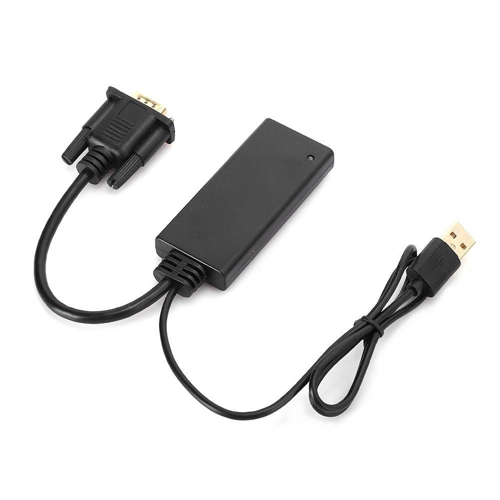 ABS Черный Конвертер VGA в HDMI с USB и Переключателем Аудио Адаптер для Компьютера ПК Ноутбука DVDЧерный