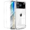 Protective Case - BOOLING - for iPhone 17 Pro Max - Transparent Silicone - Reinforced Corners - 2 Tempered Glass