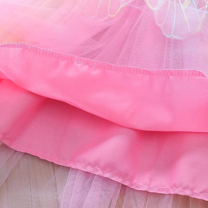 Платье принцессы-феи радуги с пышной юбкой и бретелями-спагетти