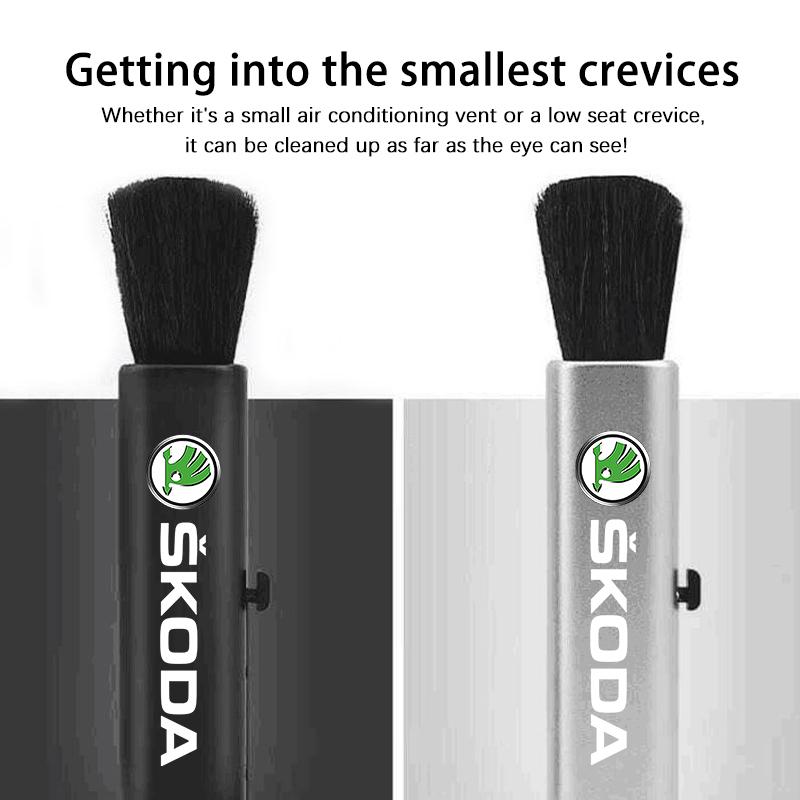 WJAS5 Car Retractable Cleaning Brush Air Conditioner Computer Cleaning Brush For Skoda Rapid Octavia Derivative Enyaq-iV VisionS Yeti