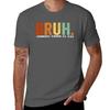 Bruh Formerly Known As Dad Vintage Funny Dad Papa Father's Day T-Shirt Aesthetic clothing blue archive slim fit t shirts for men