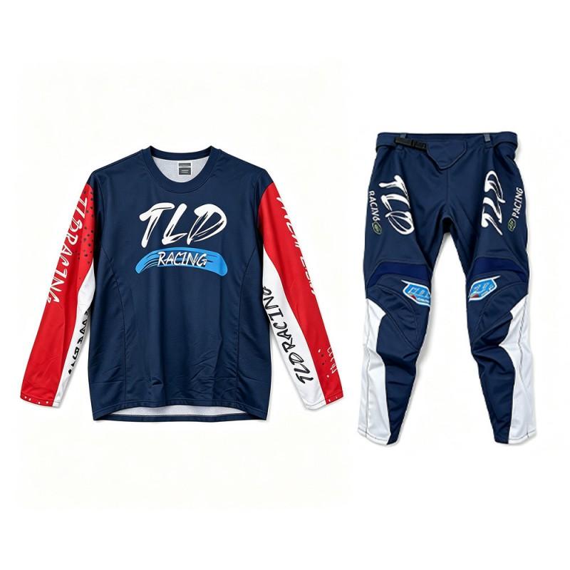 Men Women Long Sleeve Cycling Jersey Set Moisture Wicking Off-Road Mountain Bike Racing Clothes Quick Dry