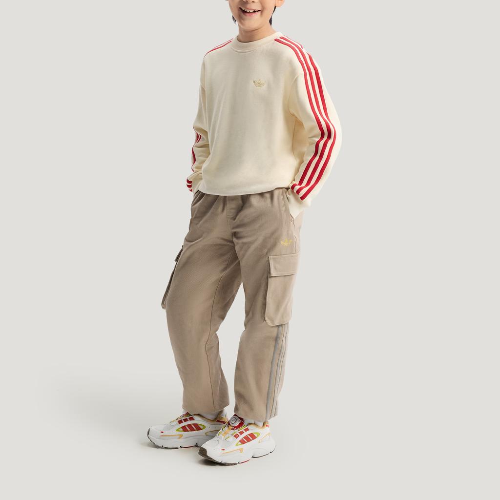 adidas Оригинальные брюки-карго Классические на шнуровке Эластичный пояс Тканые Спортивные Рабочие брюки Детская одежда KV6593
