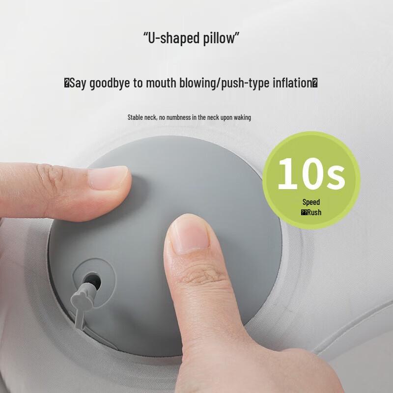 Inflatable U-shaped Neck Travel Pillow Set