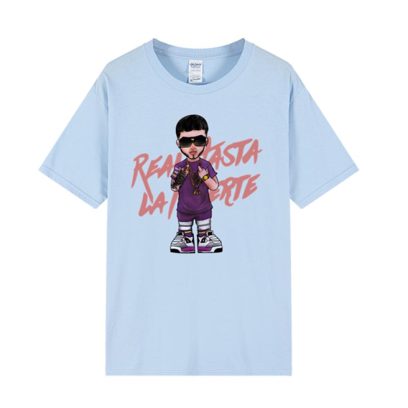 2023 летняя хлопковая футболка унисекс с принтом Anuel AA для пары Real Hasta La Muerte Street в стиле хип-хоп, большая удобная футболка