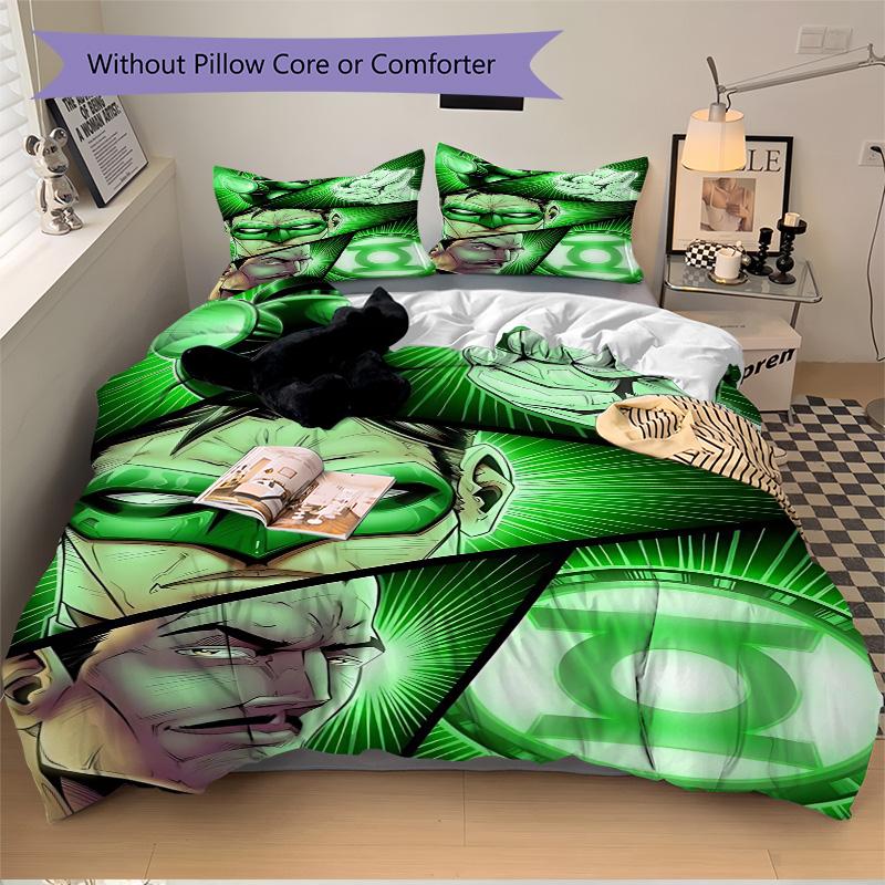 Green Lantern Power Print 3Pcs Bedding Setduvet Cover With 2 Bedropillowcase Home Birthday Gift