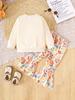 Girls  Outfit  Printed Long Sleeve  Tops And Pants Children' Clothing Sets