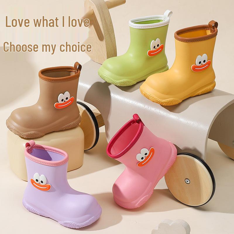 Детские непромокаемые сапоги Dopamine для мальчиков и девочек - Нескользящие, с подкладкой из ЭВА-флиса, Съемные, для детского сада и школы