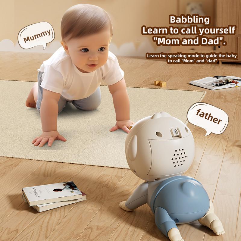 Music crawling doll baby toy 0-1 year old learning crawling guidance and head-lifting training soothing toy Children's Day gi