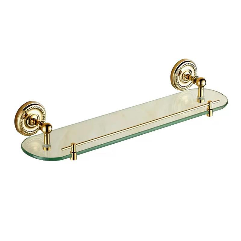 European Gold All-Copper Bathroom Towel Rack & Accessories Set