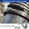 Новые хомуты для шлангов из нержавеющей стали 304, регулируемые, большие, ленточные хомуты, крепежи для труб