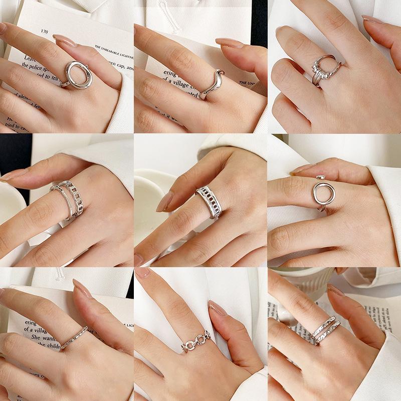 Кольцо с регулируемым отверстием из титановой стали, покрытое настоящим золотом, не выцветает, модное, универсальное, легкое, роскошное кольцо из нержавеющей стали