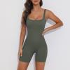 Женский модный однотонный обтягивающий костюм для йоги, бесшовный дышащий комбинезон для йоги