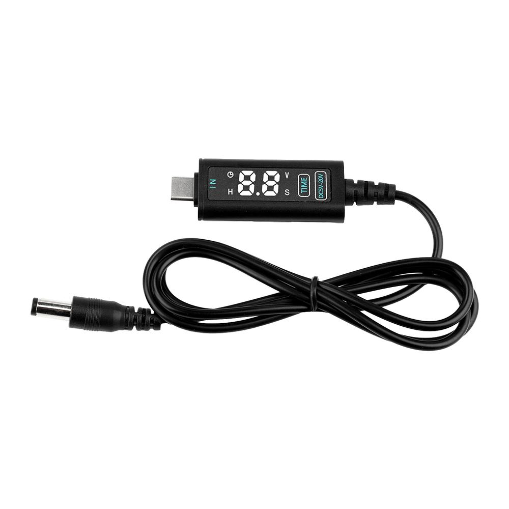 USB Регулируемый повышающий преобразователь DC 5-10V в DC 5-20V Кабель для быстрой зарядки для роутера, ноутбука, настольной лампы