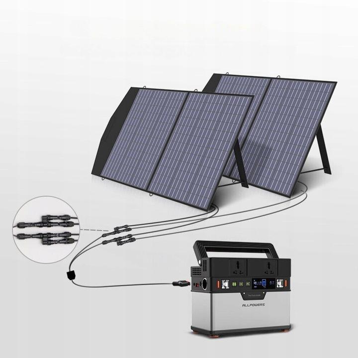 Przenośny Panel Solarny Solar 100W Allpowers Awaryjne Zasilanie Słoneczne