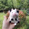 Plush Animal Charming Keychain With Adorable Cow And Panda Design Gift Perfect