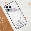 Персонализированный чехол с инициалами имени для iPhone 15 16 14 13 12 11 Pro Max Plus X XR XS 12 13 Mini Чехол Аксессуары
