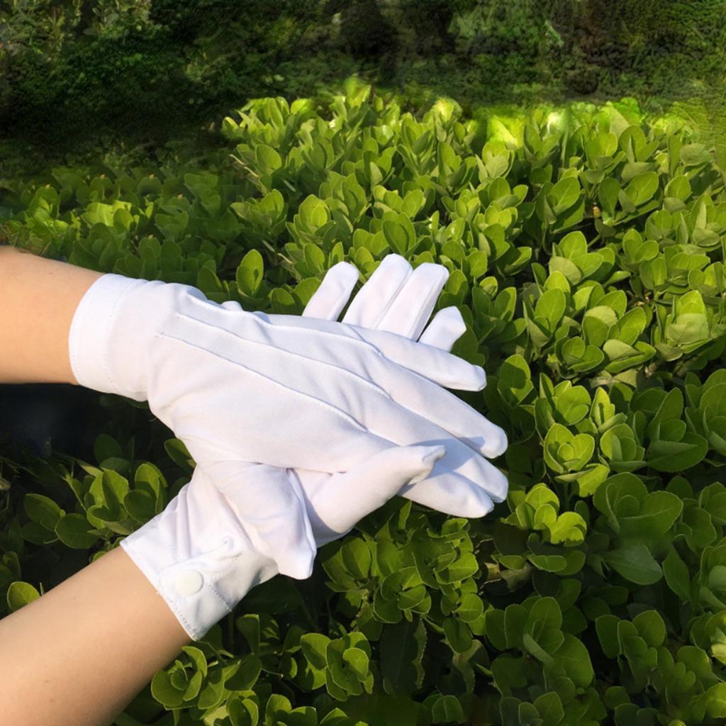 Adult White Gloves for Ceremony School Boys and Girls White Elastic Gloves for Dress Etiquette Gloves Stage Performances