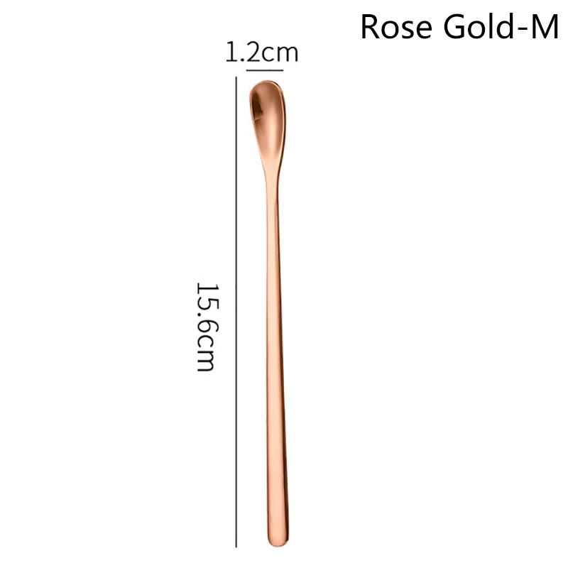 Ложка из нержавеющей стали для кофе, мороженого, десерта, чая, ложка для размешивания, для пикника, кухонные принадлежности, барные инструменты, ложка с длинной ручкой