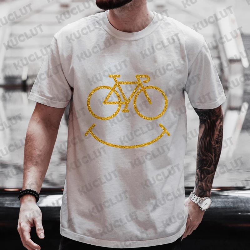 Bike Lines Cycling T-shirts Men's Street T-shirt Summer Fashion Men Women Casual T-shirt Streetwear Aesthetic Hipster Tshirt Top