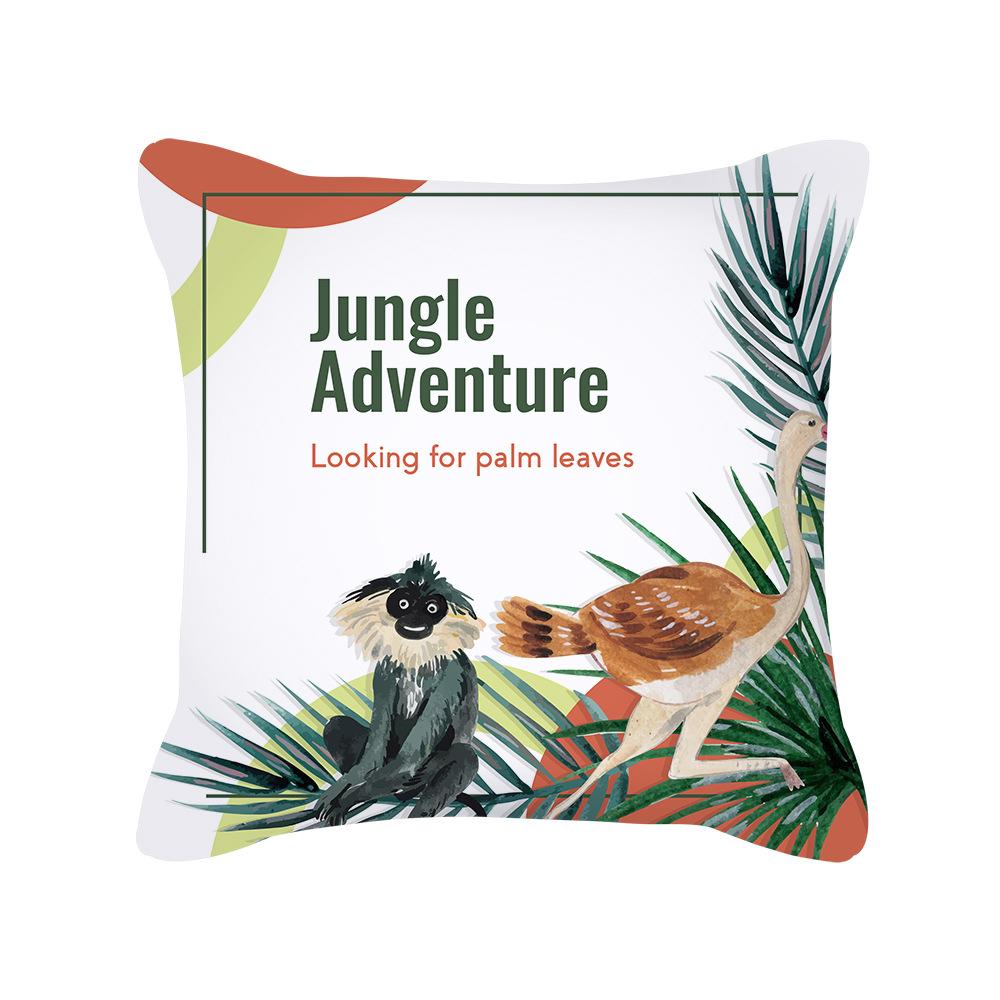 Новый дом Зеленое растение Тропическая наволочка без наполнителя Наволочка Подушка для поясницы Наволочка Мебельные принадлежности