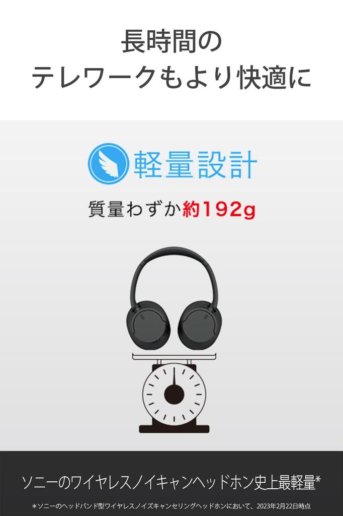 Sony Беспроводные наушники с шумоподавлением, оснащенные шумоподавлением с внешним звуком Audio B Small WH-CH720N с функцией шумоподавления/Bluetooth