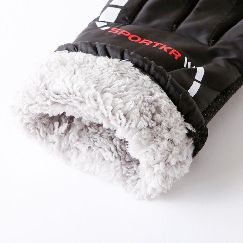 Мужские зимние перчатки Triangle Cotton Warm Ski Motorcycle с бархатом Plus, утолщенные для дополнительного тепла