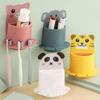 Multifunctional Toothbrush Holder Storage Box Cartoon Toiletries Wall Suction Type Bathroom Toothbrush Box Toilet Accessories