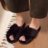Fashion 2025 New Fashion Fur Slippers Women Indoor Light Warm Plush Home Slippers Woman Faux Fur Flat Heel Couple Slides Plus Size