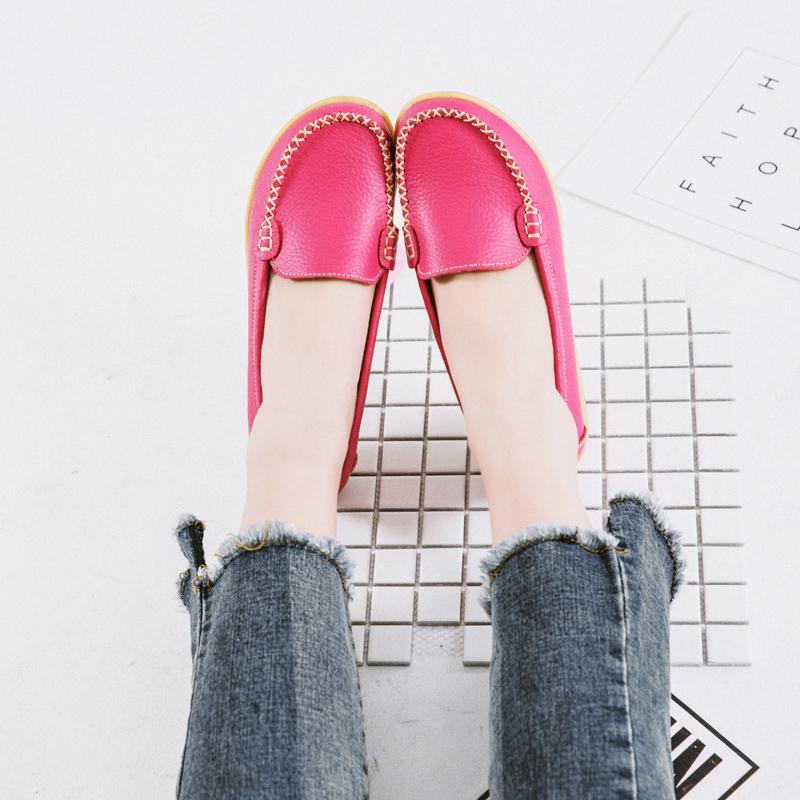 Модные женские туфли Zanpace из натуральной кожи, женские мокасины, мокасины для мам, мягкие повседневные женские туфли для вождения, балетки, туфли на платформе