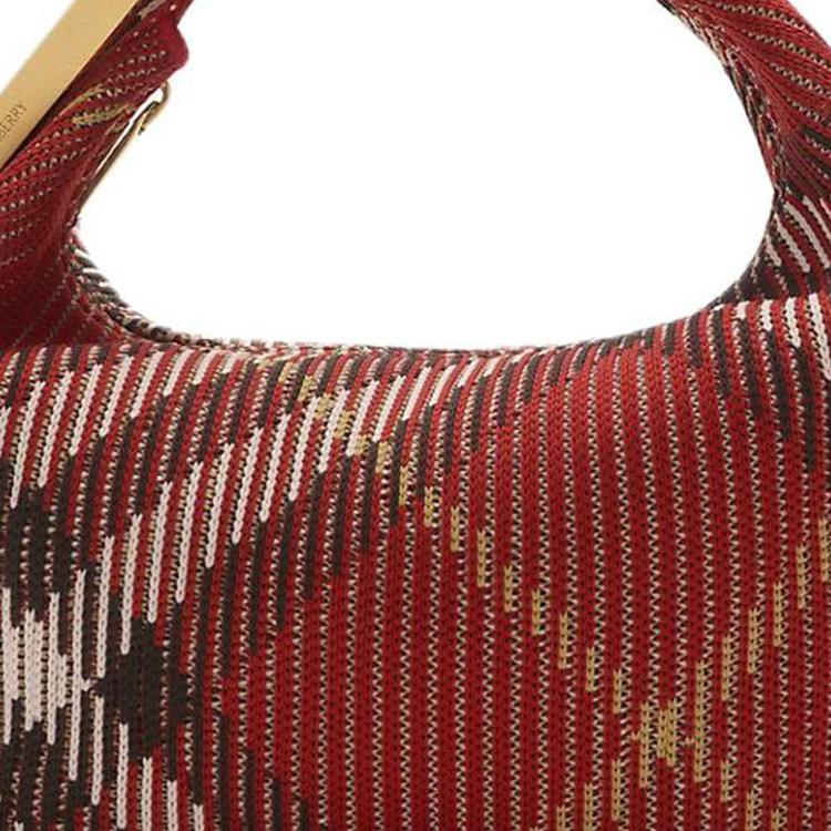 Burberry Peg SS25 New Year Snake Year Collection Brushed Metal Accessories Nylon Mini Handbag Women handbag Rust 81027151